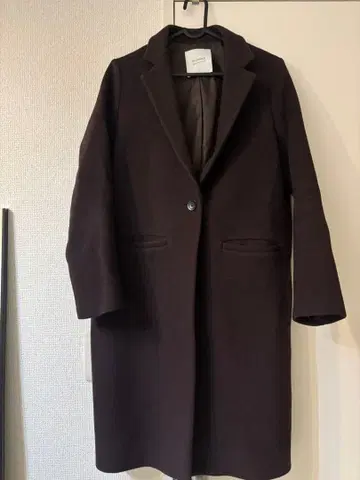 STUDIOUS 울 롱 코트 브라운