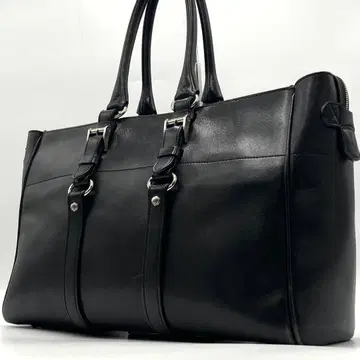 [ 새상품급 ] 만소 소쿠라지 토트백 가죽 A4 수납 블랙 남성용 숄더