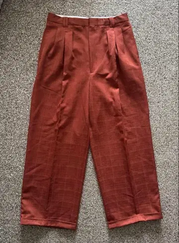 Smokey Joe's 레드 체크 슬랙스