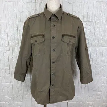 a.v.v HOMME 밀리터리 셔츠 성숙 캐주얼 46 [ i13 ]