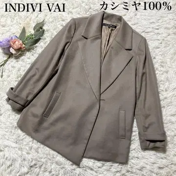 [ INDIVI VAI ] 인디비 캐시미어 코트 베이지 38 M