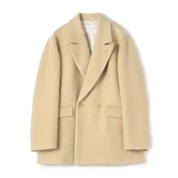 MACPHEE 모헤어 샤기 더블 브레스트 자켓 베이지