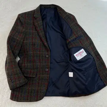 해리스 트위드 Harris Tweed 자켓 체크 울 44