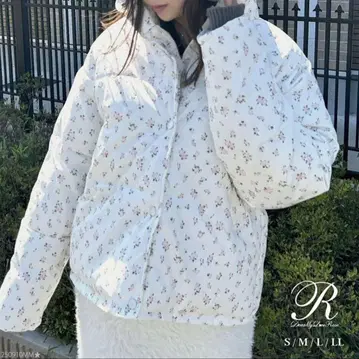 꽃무늬 다운 자켓 S