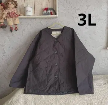 새상품*빅 사이즈 3L 내추럴 퀼팅 자켓 따뜻한