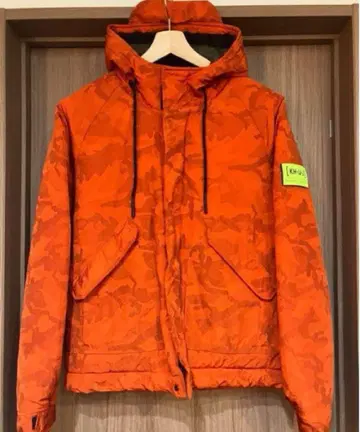 레어 KILT HERITAGE 다운 자켓 오렌지 카모 와펜 카모플라쥬