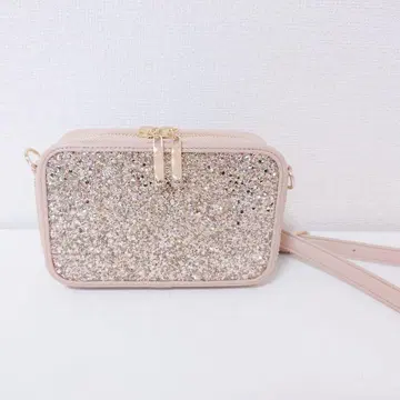 DIANA 글리터 숄더백 핑크 베이지