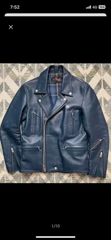 ROTOR 로터 네이비 더블 라이더 자켓