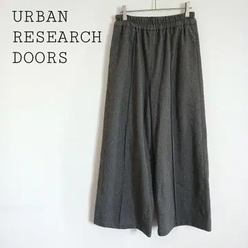 어반 리서치 도어스 헤링본 무늬 와이드 스트레이트 팬츠 허리밴딩