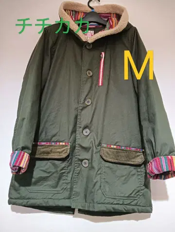 티티카카 후드 부착 자켓 충전솜 코트 M 카키