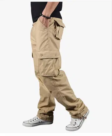 스트레이트 카고 팬츠 베이지 사이즈 36