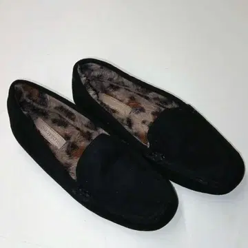 GLOBAL WORK 블랙 모카신 인조 모피 발수 항균 방취 S 미사용