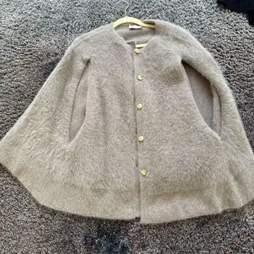 UNITED ARROWS 베이지 판초 케이프 코트