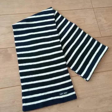 SAINT JAMES 스트라이프 머플러 네이비/화이트