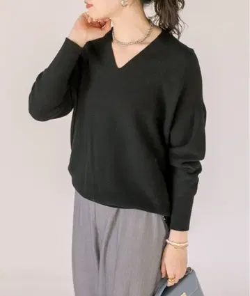 베스트셀러 리브 드와 울 100 백 볼륨 니트 블랙