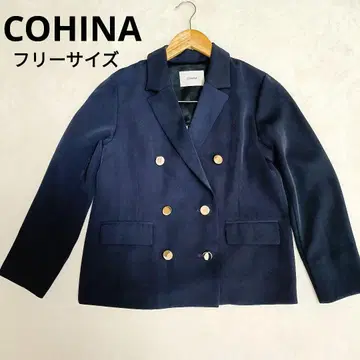 미사용 새상품 COHINA 코히나 더블 블레이저 자켓 네이비 골드 버튼
