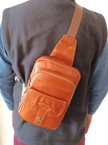 원 숄더백 바디백 (천연 가죽)