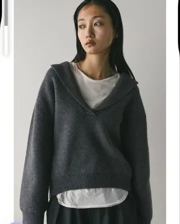 스타일 믹서기 테일러 칼라 니트 탑