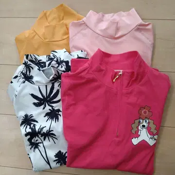 MU 스포츠 골프 M 핑크 하프 지퍼 여성 의류 외 2점