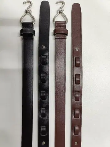 후크 가죽 벨트 2개 세트 슬림 트렌드 소가죽