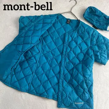 몽벨 스페리오 다운 라운드넥 다운 자켓 반팔 블루 계열