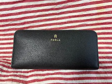 FURLA 블랙 가죽 장지갑