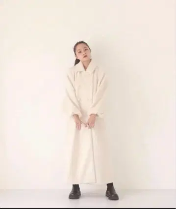 [ muguet ] shaggy long coat 아이보리