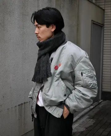 Pierre Quioc Mohair Scarf 차콜 데미지