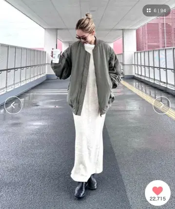 미사용 새상품 CIAOPANIC TYPY 울 혼방 크루넥 니트 원피스