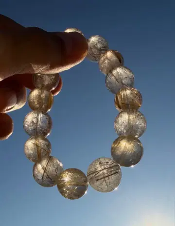 실버 루틸 x 골드 루틸 14mm~15mm 빅볼