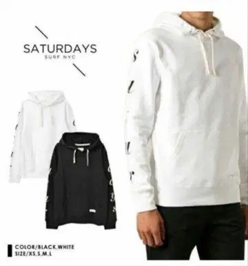 SATURDAYS SURF NYC 로고 후드티 S 화이트
