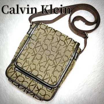 미사용급 캘빈클라인 모노그램 올 패턴 로고 숄더백 플랩