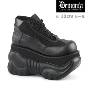 Demonia 통굽 스니커즈 블랙 약 10cm 힐