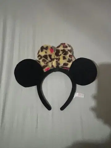 미키형 레오파드 무늬 머리띠