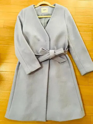 Andemiu 라이트 블루 롱 코트