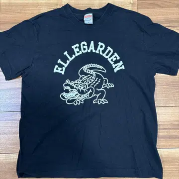 ELLEGARDEN 악어 디자인 티셔츠 블랙