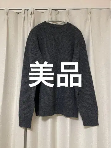 [ 새상품급 ] MUJI 무인양품 울 니트 스웨터 긴팔 L 남성용