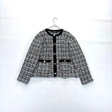 북유럽, 생활 잡화점 노카라 트위드 자켓 가디건 블랙