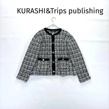 북유럽, 생활 잡화점 노카라 트위드 자켓 가디건 블랙