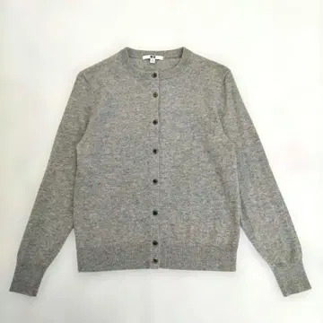 새상품급 유니클로 UNIQLO 가디건 캐시미어 100% 그레이 M