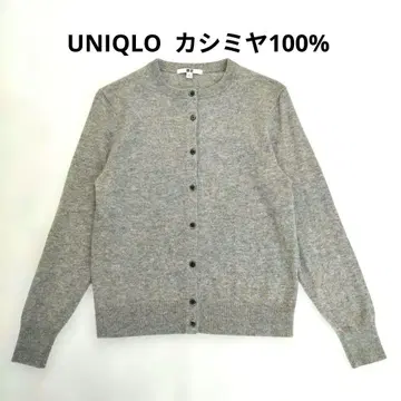 새상품급 유니클로 UNIQLO 가디건 캐시미어 100% 그레이 M
