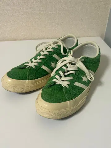 CONVERSE STAR&BARS US SUEDE 그린 가죽 26.5