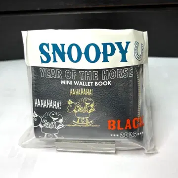 [ 새상품 ] SNOOPY 로손 한정판 지퍼 달린 지갑 BLACK