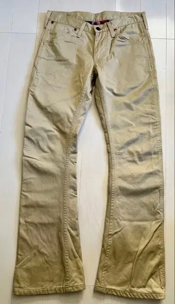 [ 새상품급 ] AKM x 랭글러 바나나 치노 팬츠 안감 체크 S 베이지