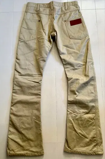 [ 새상품급 ] AKM x 랭글러 바나나 치노 팬츠 안감 체크 S 베이지