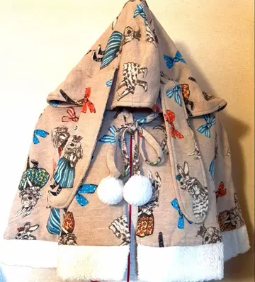 BODY LINE 원더랜드 앨리스 패턴 토끼 귀 케이프