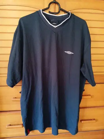 90s~00s UMBRO 네이비 V넥 반팔 T셔츠