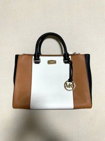 Michael Kors 토트백 브라운 화이트