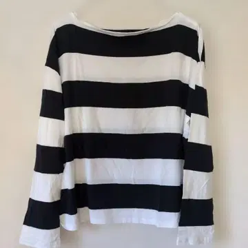 투주 보트넥 보더 롱 티셔츠