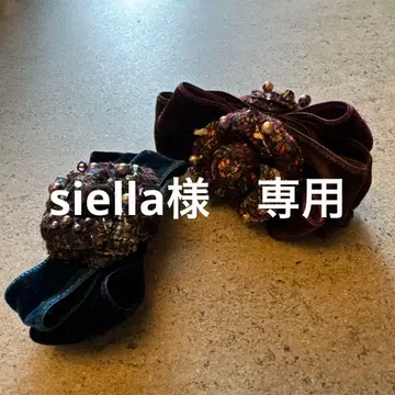 꽃 모티브 헤어 액세서리 2세트